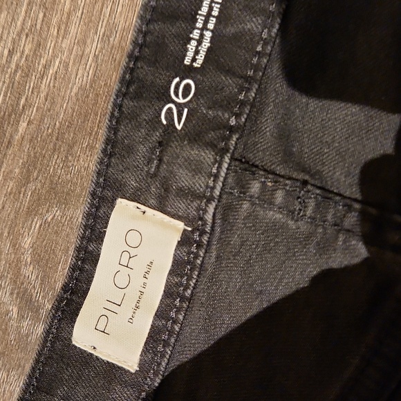 ❤️ ANTHROPOLOGIE PILCRO WIDE LEG JEANS SPORT CUFF JEANS, WASHES BLACK, 2 (26) - Picture 9 of 14